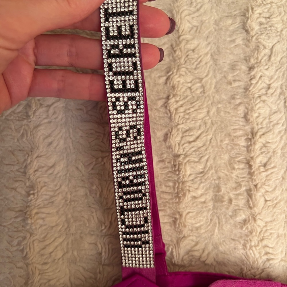 Victoria Secret Purple Rhinestone Bra - Picture 4 of 7
